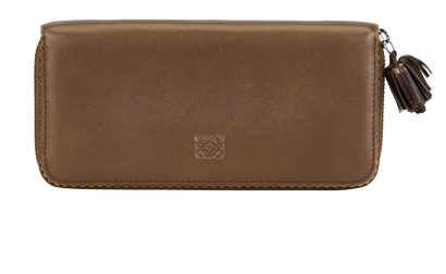 Loewe Zipped Long Wallet, &pound;110, Accessories, Bronze, Leather, Front view